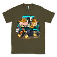 Army Green farm truck farm animals Classic Tee - FaDigitalArtStudio