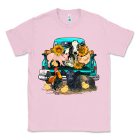 Bubblegum Pink farm truck farm animals Classic Tee - FaDigitalArtStudio
