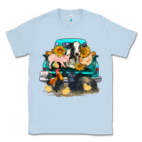 Dusty Blue farm truck farm animals Classic Tee - FaDigitalArtStudio