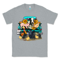 Heather Grey farm truck farm animals Classic Tee - FaDigitalArtStudio