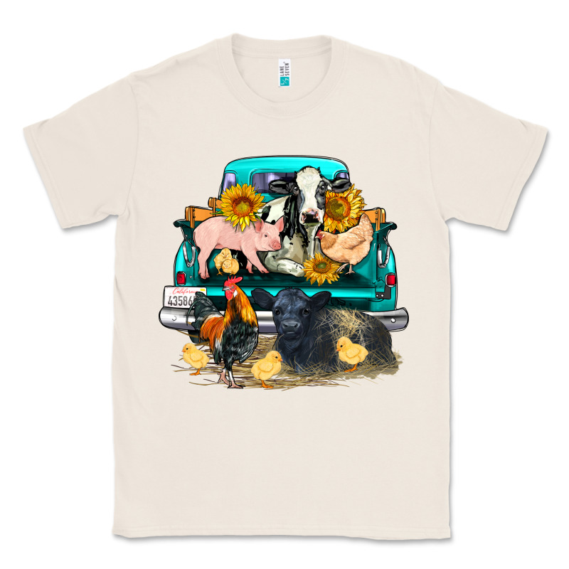 Farm Truck Farm Animals Classic Tee by FaDigitalArtStudio | Teevron