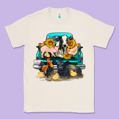 Farm Truck Farm Animals Classic Tee Designed By Fadigitalartstudio
