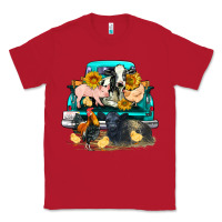 Red farm truck farm animals Classic Tee - FaDigitalArtStudio