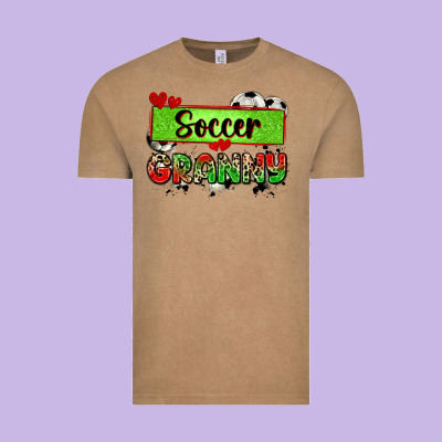 Soccer Granny With Leopard Vintage Tee Designed By Zillion Design Studio