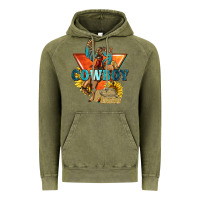 Vintage Olive hey cowboy with sunflowers Vintage Hoodie - texasbilliewilder
