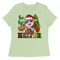 Matcha ho ho heifer little cute christmas cow Ladies Tee - AdoDesignShop