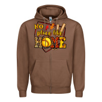 Chestnut no place like home softball Zipper Hoodie - Jasminsmagicworld