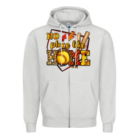 Dove Grey no place like home softball Zipper Hoodie - Jasminsmagicworld