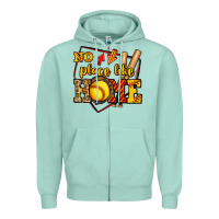 No Place Like Home Softball Zipper Hoodie | Teevron