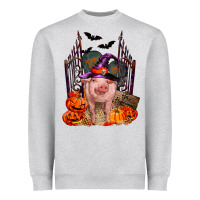 Heather Grey Pig halloween Heavyweight Sweatshirt - RanaPortraitStore