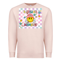 Pale Pink a little bit dramatic retro Premium Sweatshirt - MaliasSmallBusiness
