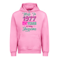 Fuchsia Pink made in 1977, 45 years of being awesome Urban Hoodie - Jasminsmagicworld