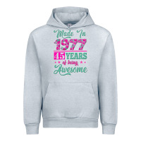 Heather Grey made in 1977, 45 years of being awesome Urban Hoodie - Jasminsmagicworld