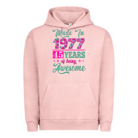 Pigment Salmon made in 1977, 45 years of being awesome Urban Hoodie - Jasminsmagicworld