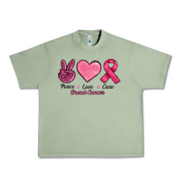 Oil Green breast cancer peace love cure Urban Heavy Tee - RanaPortraitStore