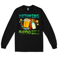 Black drinking buddies with baby bottle and beer Long Sleeve Tee - HRA Design Shop