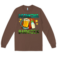 Chestnut drinking buddies with baby bottle and beer Long Sleeve Tee - HRA Design Shop