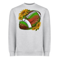 Heather Grey footballwithsunflowers Heavyweight Sweatshirt - texasbilliewilder