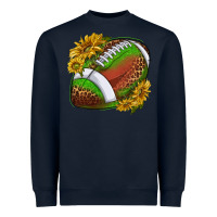 Navy footballwithsunflowers Heavyweight Sweatshirt - texasbilliewilder