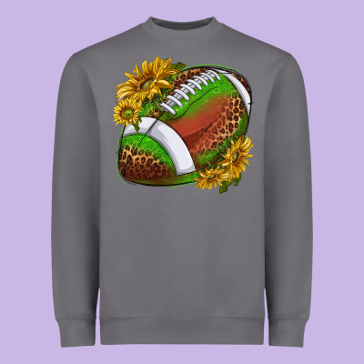 Heavyweight Sweatshirt footballwithsunflowers