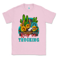 Bubblegum Pink keep on trucking with western truck Classic Tee - HRA Design Shop
