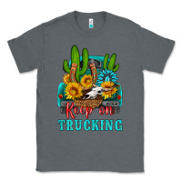 Charcoal Heather keep on trucking with western truck Classic Tee - HRA Design Shop