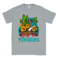 Heather Grey keep on trucking with western truck Classic Tee - HRA Design Shop