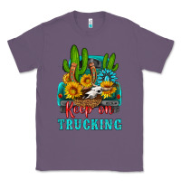 Lavender keep on trucking with western truck Classic Tee - HRA Design Shop
