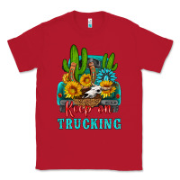 Red keep on trucking with western truck Classic Tee - HRA Design Shop