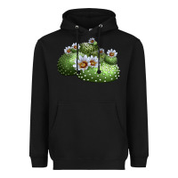 Black blossfeldia cactus Heavyweight Hoodie - LillyAllenDesigns