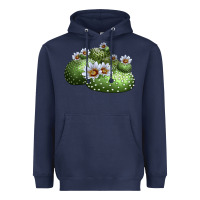 Navy blossfeldia cactus Heavyweight Hoodie - LillyAllenDesigns