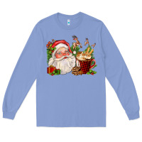 Colony Blue santa and hot cocoa cup Long Sleeve Tee - FaDigitalArtStudio