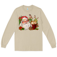 Mushroom santa and hot cocoa cup Long Sleeve Tee - FaDigitalArtStudio