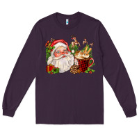 Plum santa and hot cocoa cup Long Sleeve Tee - FaDigitalArtStudio