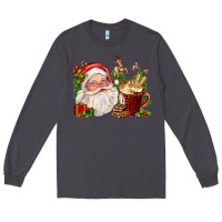 Smoke santa and hot cocoa cup Long Sleeve Tee - FaDigitalArtStudio