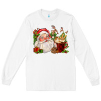 White santa and hot cocoa cup Long Sleeve Tee - FaDigitalArtStudio