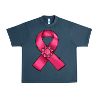 Midnight Navy breast cancer awareness ribbon Urban Heavy Tee - RanaPortraitStore