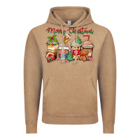 Vintage Coffee merry christmas gingerbread coffee cups Vintage Hoodie - Zillion Design Studio