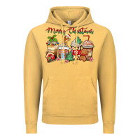 Vintage Mustard merry christmas gingerbread coffee cups Vintage Hoodie - Zillion Design Studio