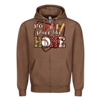 Chestnut no place like home baseball Zipper Hoodie - Jasminsmagicworld