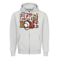 Dove Grey no place like home baseball Zipper Hoodie - Jasminsmagicworld
