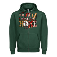 Sports Green no place like home baseball Zipper Hoodie - Jasminsmagicworld