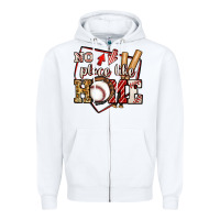 White no place like home baseball Zipper Hoodie - Jasminsmagicworld