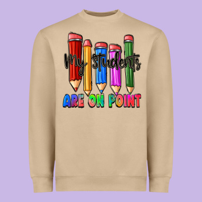 My Students Are On Point Heavyweight Sweatshirt Designed By Zillion Design Studio