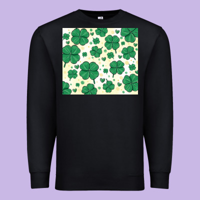 St Patrick Clover Premium Sweatshirt Designed By Maliassmallbusiness