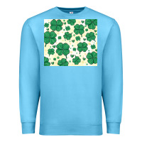 Ocean Blue st patrick clover Premium Sweatshirt - MaliasSmallBusiness