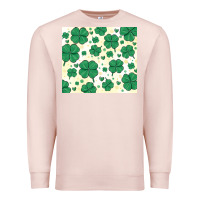 Pale Pink st patrick clover Premium Sweatshirt - MaliasSmallBusiness