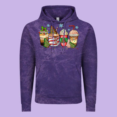 Vintage Hoodie christmas tree cake  coffee cups