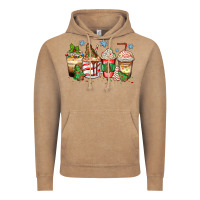 Vintage Coffee christmas tree cake  coffee cups Vintage Hoodie - Zillion Design Studio