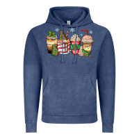 Vintage Denim christmas tree cake  coffee cups Vintage Hoodie - Zillion Design Studio